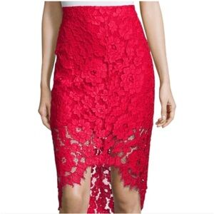 ALEXIS Wendy High Low Pencil Skirt in Lace M